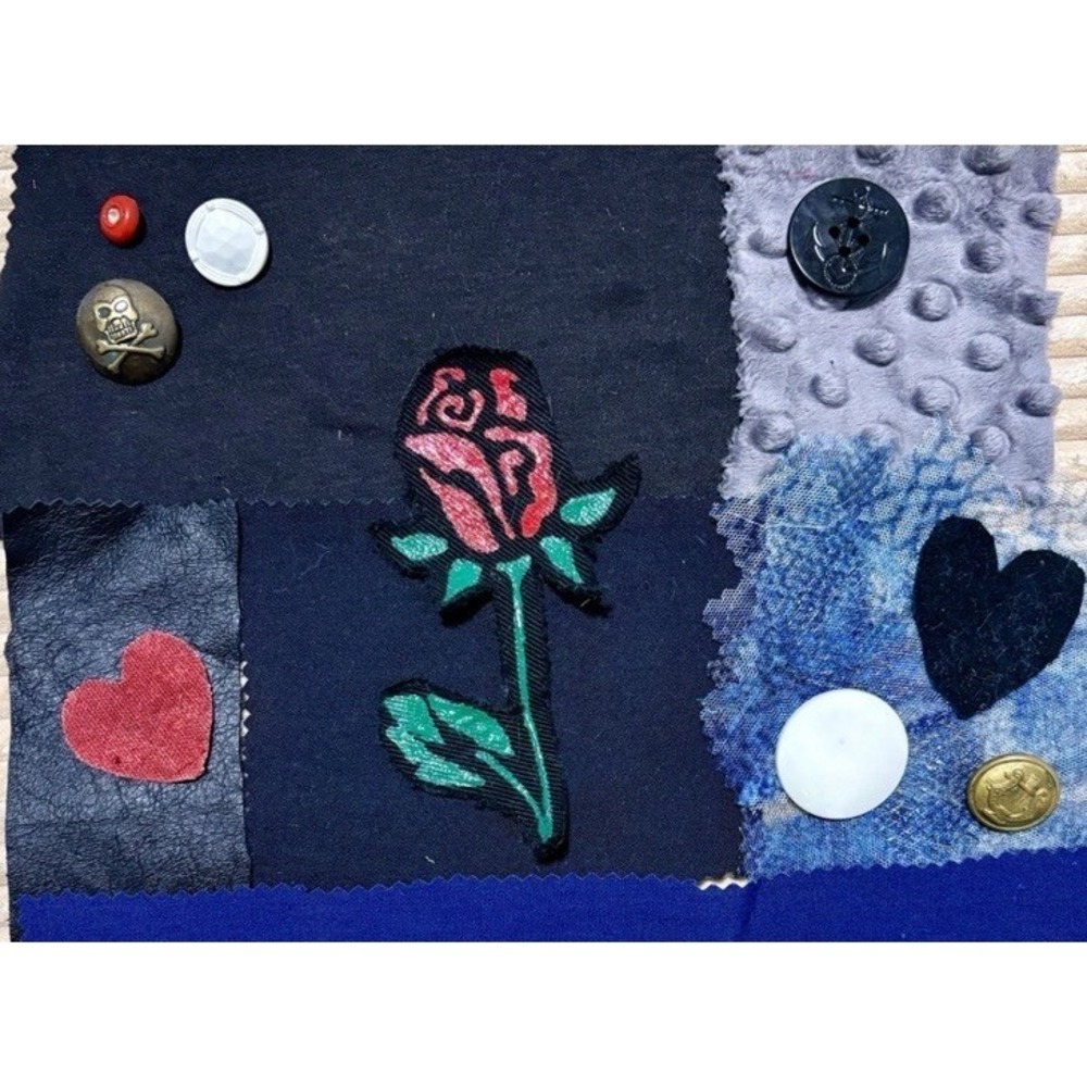 Slow Stitch Junk Journal Kit Craft Sewing Crochet Vintage Fabric Lace #14